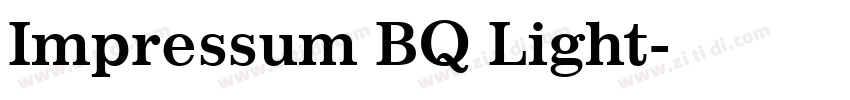 Impressum BQ Light字体转换